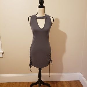 Grey bodycon mini dress
